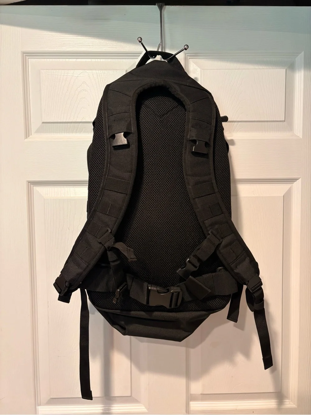 Black Tactical Backpack with MOLLE Organization